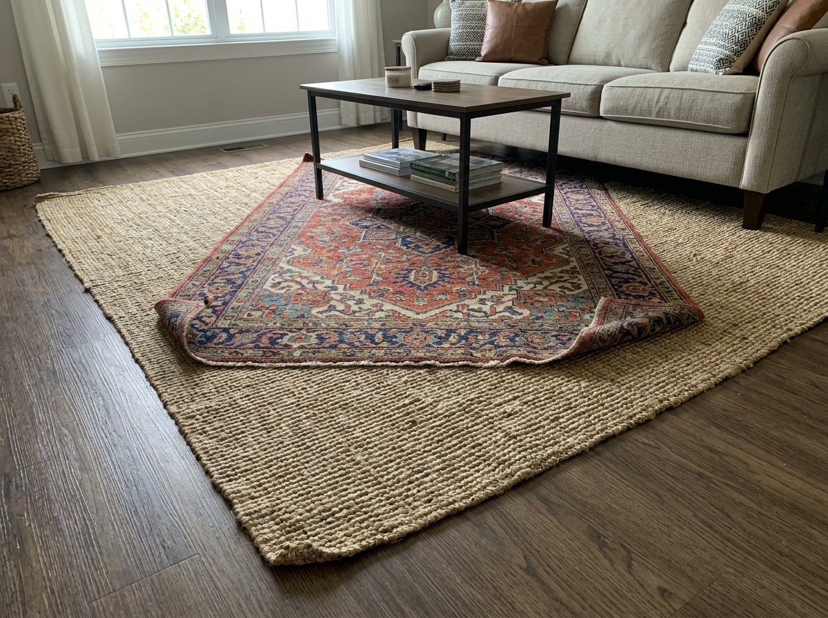 I Layered Rugs in My Living Room Wrong Twice Before I Figured Out What Actually Works